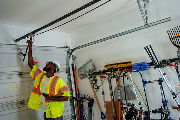 Professional Garage Door Panel Replacement technician working in Benton, AR